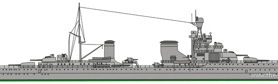 Ship RN Giovanni Dalle Bande Nere [Light Cruiser] (1930) - drawings, dimensions, pictures